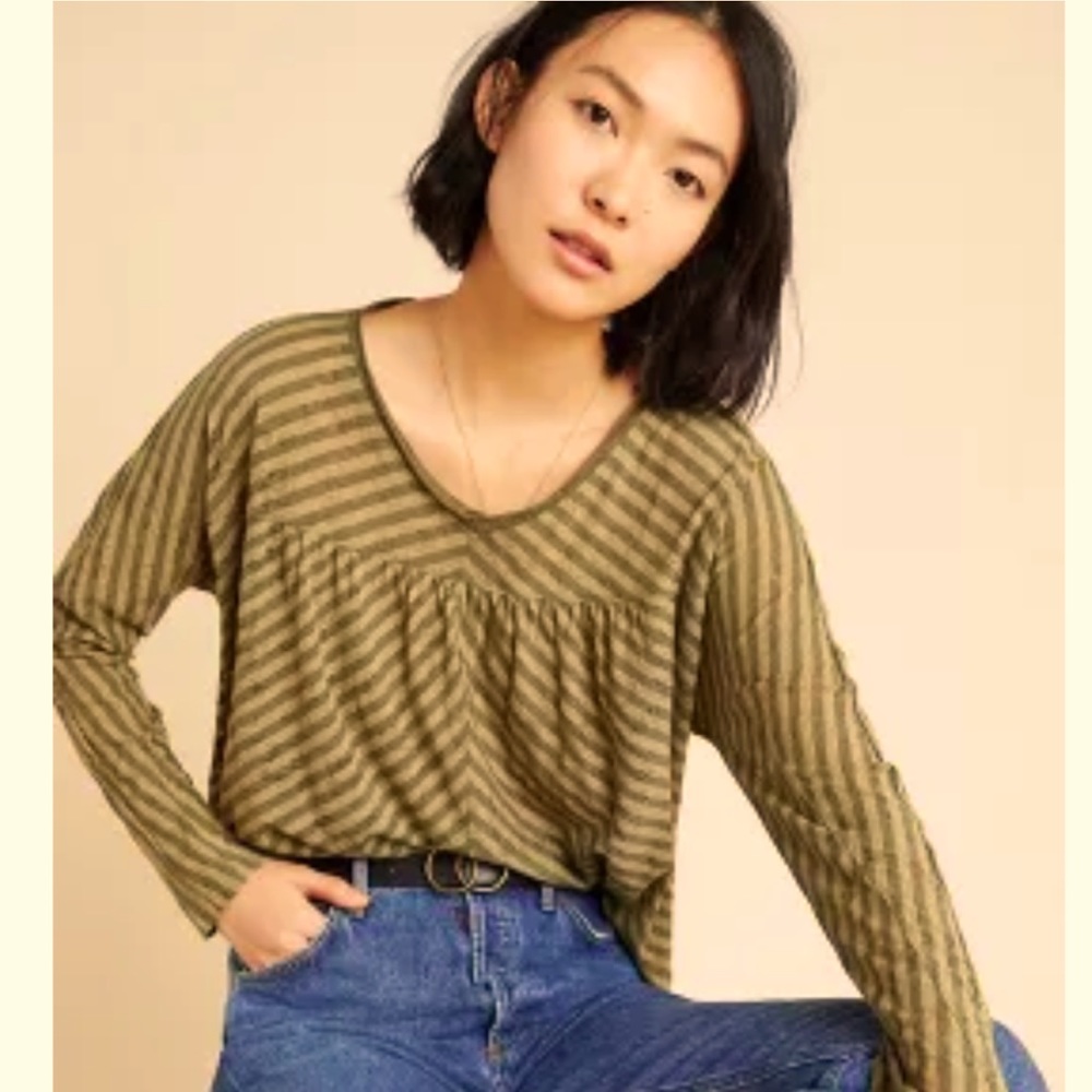 Anthropologie Pilar V-Neck Top